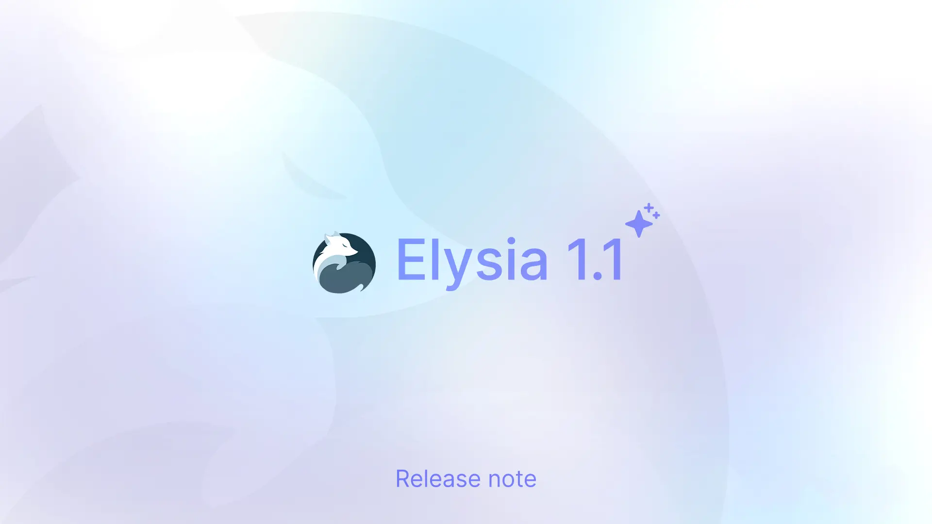 Blue-purple tint of Elysia 1.1 logo