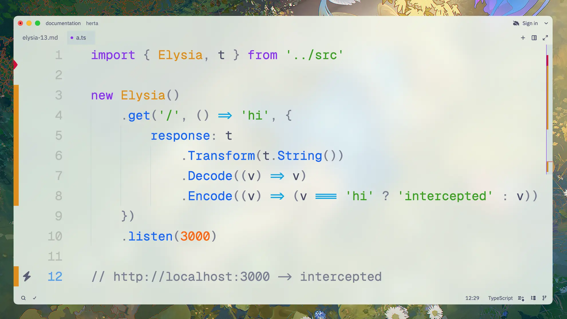 Using t.Transform to intercept a value into a new one