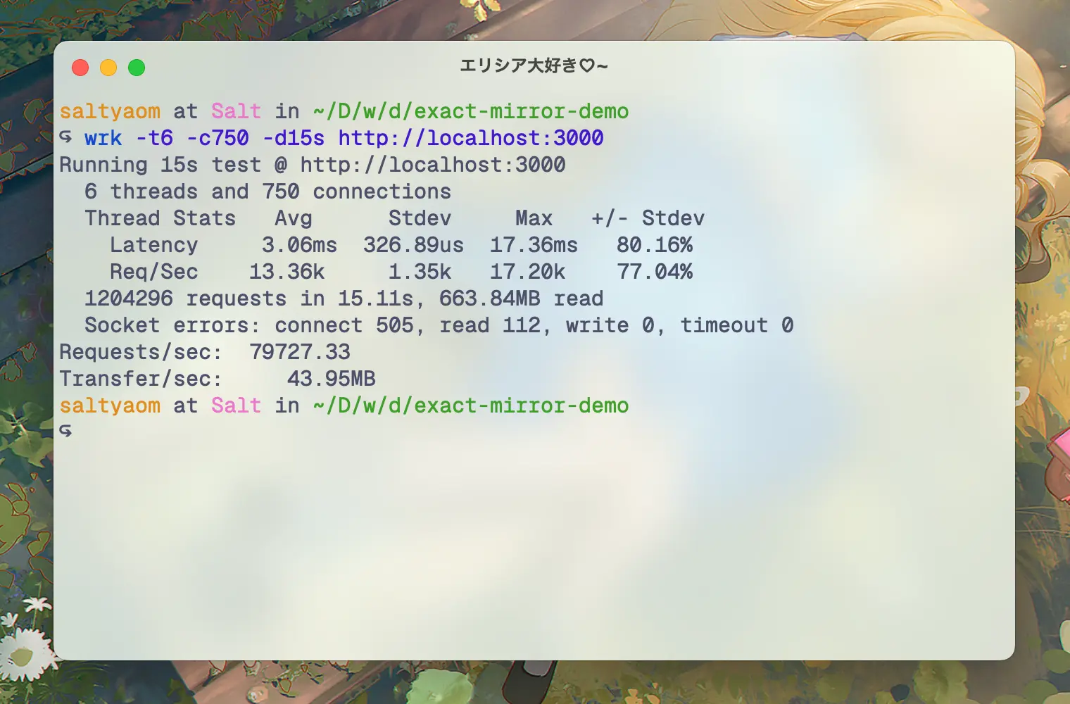 Elysia runs with no validation results in 79k req/sec